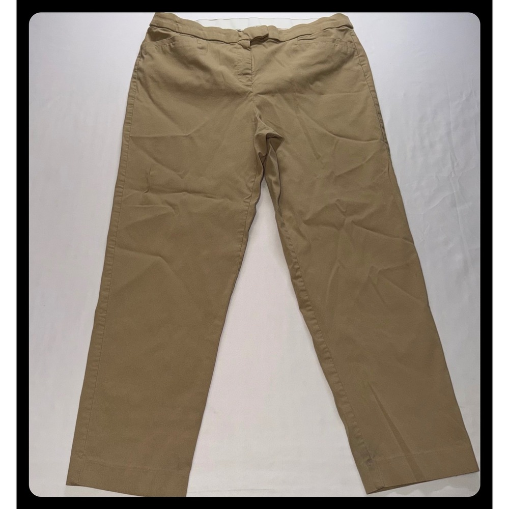 Lane Bryant Chino Pants Womens 18 Tan Stretch Straight Leg Casual